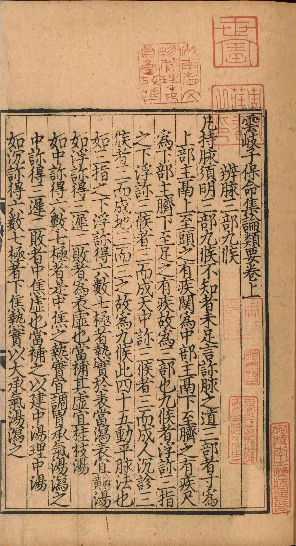 元延祐刻本《云岐子保命集论类要》二卷，金元伤寒名家张璧传世医籍(1)
