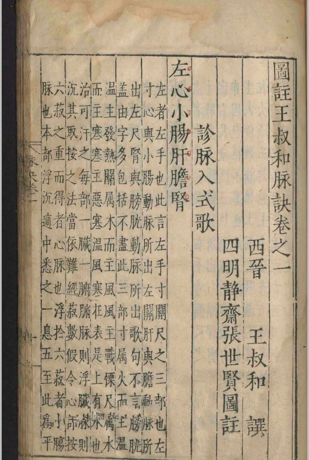 明嘉靖原版《图注王叔和脉诀》，张世贤全图注解，附方一卷，古中医脉诊经典(9)